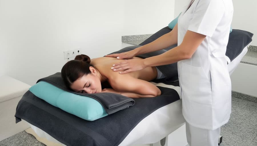 Sesión de masaje relajante en el centro de estética Bellamar en Poio